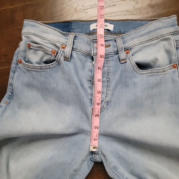 Re/Done Palazzo Mid-Rise Denim Jeans Womens 26 Classic Wide Leg Y2K 90s Grunge - Picture 7 of 9